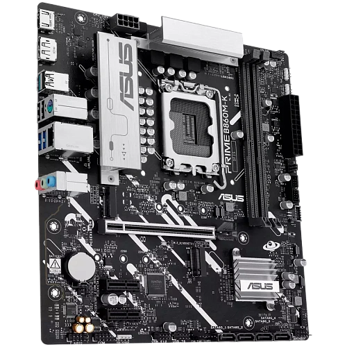 Материнская плата ASUS PRIME B860M-K, LGA1851 B860 2xDDR5 4xSATA 2xM.2 HDMI DP USB-C mATX