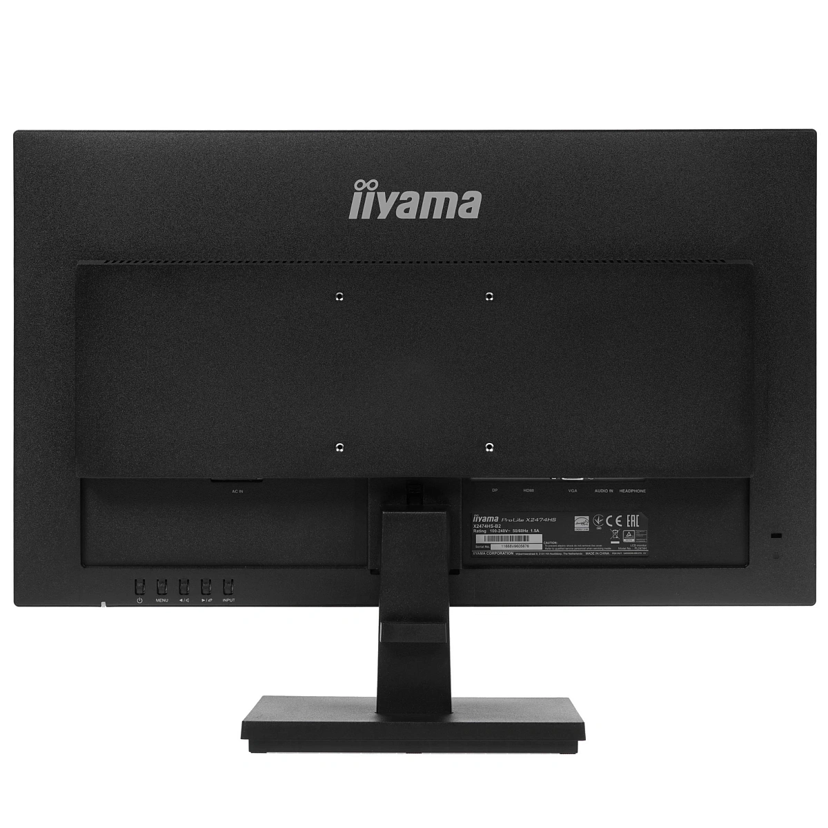 Монитор LCD 23.6'' 16:9 1920х1080(FHD) VA, 250cd/m2, 3000:1, 80M:1, 4ms, VGA, HDMI, DP, Tilt, Speakers, 3Y, Black