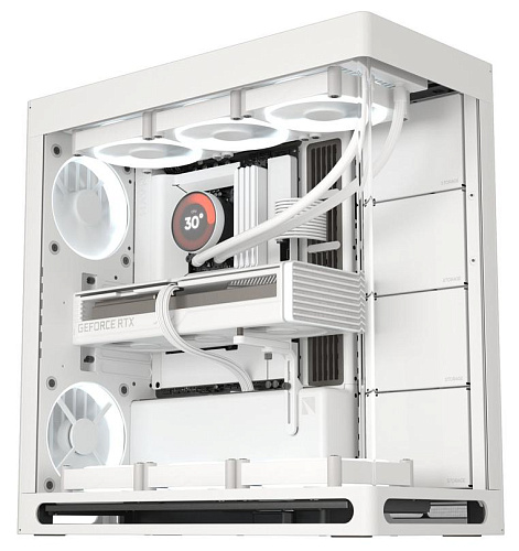 Корпус HAVN HS 420, Midi Tower, E-ATX, ATX, m-ITX, m-ATX, White, 4x3.5"/8x2.5", 2xUSB3.2, USB-C