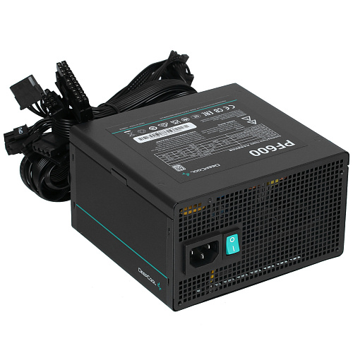 БП ATX 600W DeepCool PF600, Plus, 20+4/24+4/24+4+8/24+8+8, 12cm, 2x6+2p PCI-E
