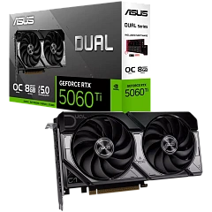 ASUS Video Card NVIDIA GeForce RTX 5060 Ti 8GB GDDR7 128-bit Digital Max Resolution 7680 x 4320 Yes x 1 (Native HDMI 2.1b)Yes x 3 (Native DisplayPort) 550W P/N 90YV0MP2-M0NA0