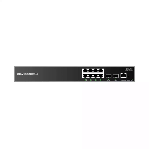 Switch 8 port Grandstream GWN7801, 8x10/100/1000 Мбит/с, Console RJ-45, 2x SFP