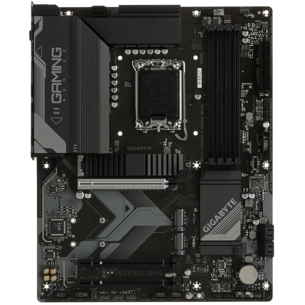 Матплата Gigabyte B760 Gaming X WiFi6E Gen5, iB760,S1700,ATX,4DDR-5,3PCI-Ex16,4SATA,3xM.2,HDMI,DP