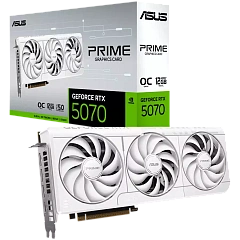 Видеокарта ASUS GeForce PRIME-RTX5070-O12G-WHITE 12Gb GDDR7 192-bit 1xHDMI 3xDP PRIME-RTX5070-O12G-W