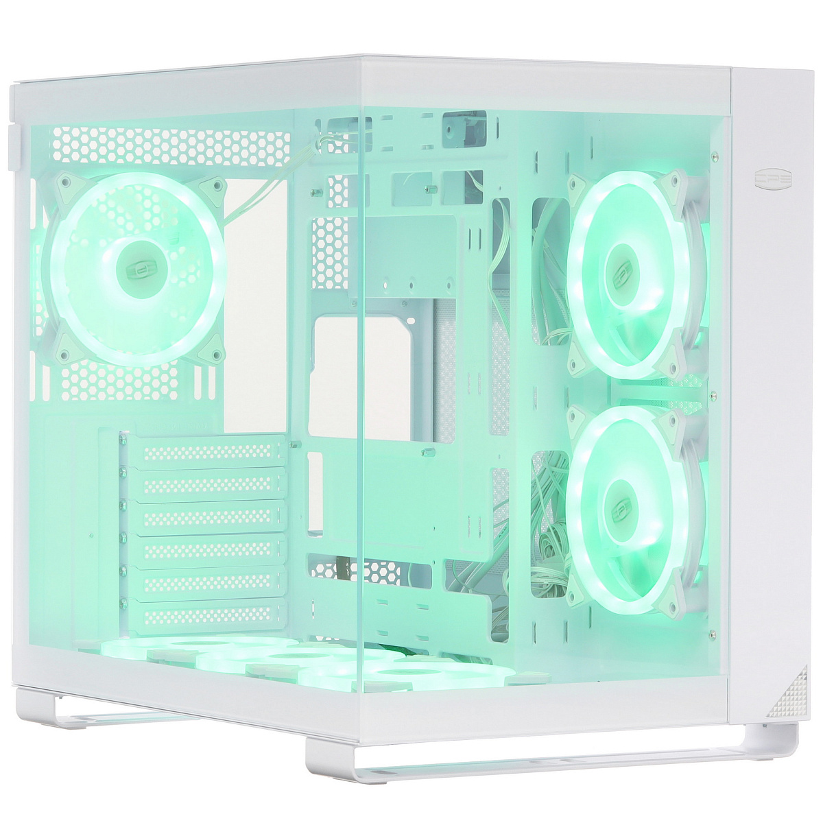 Корпус PCCooler C3T500 ARGB WH ATX/MATX/ITX USB3.1 Gen 2 Type-C, USB3.0, USB2.0, 6xFAN ARGB included (1x сзади, 2x сбоку, 3x снизу ), White
