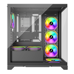 Корпус 1Stplayer MIKU Mi8-BK-3FBR-1FBC2, Midi Tower, m-ATX, Black, 3x3.5"/3x2.5", USB, USB-C