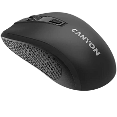 CANYON MW-7, 2.4Ghz wireless mouse, 6 buttons, DPI 800/1200/1600, with 1 AA battery ,size 110*60*37mm,58g,black