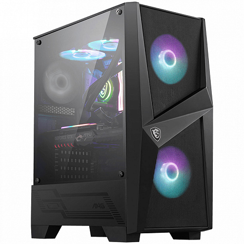 Корпус MSI MAG Forge 100R, Mid Tower, ATX, Black, 2x3.5"/3x2.5" HDD, 2xUSB3.0, Mic+Audio