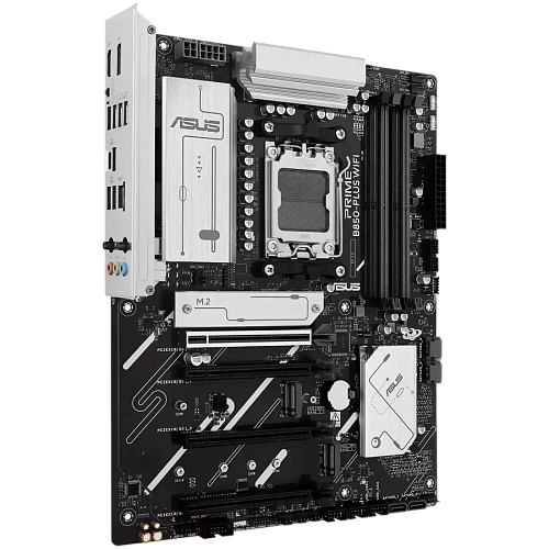 ASUS Main Board Desktop AMD Socket AM5 AMD B850 Chipset 4 x DIMM slots, max. 256GB 1 x DisplayPort 1 x HDMI port 1 x Wi-Fi module 3 x M.2 slots 4 x SATA ATX Form Factor