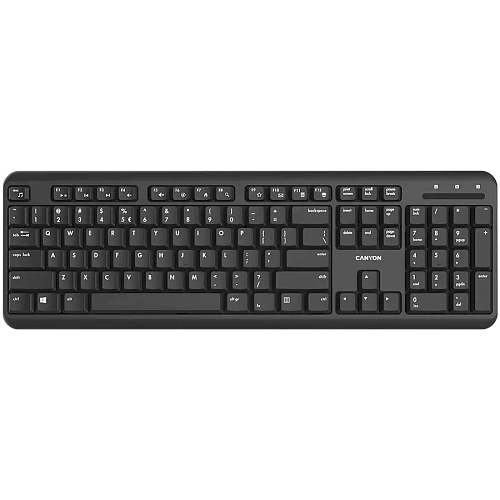 CANYON keyboard HKB-W20 EN/RU Velvet Wireless Black