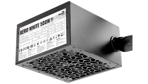 БП ATX 500W AeroCool Aero White, 20+4/24+4/24+8, 12cm, 2х6p/2х2p PCI-E