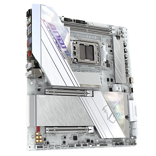 Матплата Gigabyte X870 Aorus Tachyon Ice, AM5, E-ATX, 2DDR-5, 2хPCI-Ex16, 4SATA, 3xM.2, HDMI, 15USB