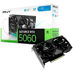 PNY Video Card NVidia GeForce RTX 5060 8GB Overclocked Dual Fan DLSS 4