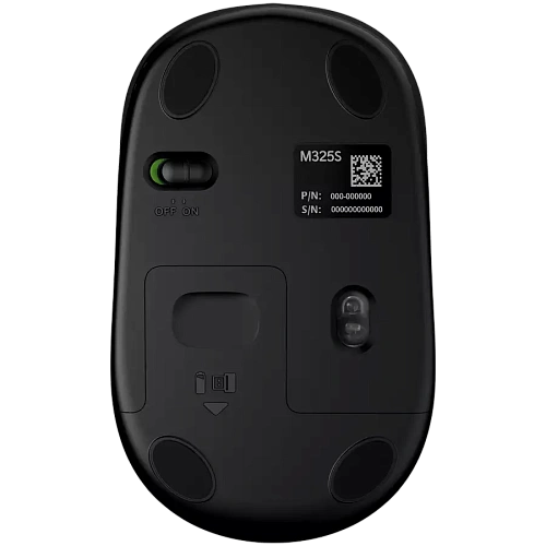 Мышь беспроводная Logitech M325 Dark Silver (темно-серая, оптическая, 1000dpi, 2.4 GHz/USB-ресивер (Logitech Unifying®), 5 кнопок (горизонтальная прокрутка), 1 батарея типа AA)