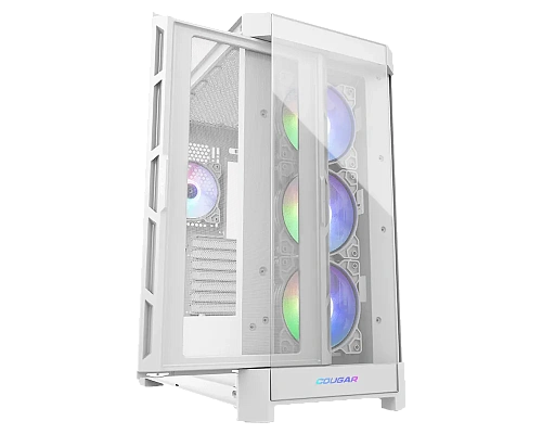 Корпус Cougar Duoface Pro RGB, Midi Tower, E-ATX, White, 2x3.5"/2x2.5", USB2.0, 2xUSB3.0, USB-C, RGB