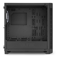 Корпус Sharkoon ELITE SHARK CA200G, Midi Tower, E-ATX, Black, 4x3.5"/7x2.5", 2xUSB2.0, 2xUSB3.0