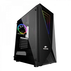 Корпус Wintek Space JX188-5 TG, Midi Tower, ATX, Black, 2x3.5"/2x2.5", 2xUSB, 2xUSB3.0