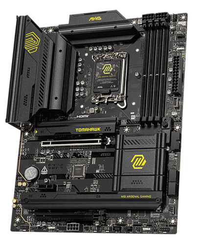 Материнская плата MSI MAG B860 TOMAHAWK WIFI LGA1851 4xDDR5 4xSATA3 RAID 3xM.2 HDMI DP 2xType-C(DP+Thunderbolt) 8xUSB ATX