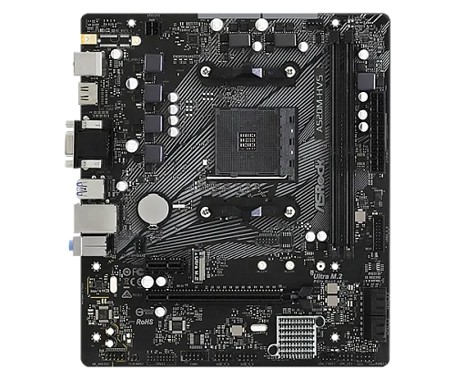Матплата ASRock A520M-HVS, AM4, mATX, 2DDR-4, 1xPCI-Ex16, 4SATA, 1xM.2, VGA, HDMI, 12USB