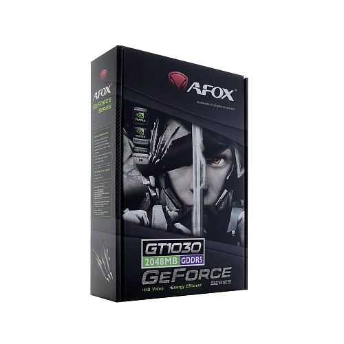 GF GT1030, Afox, 1468MHz/6000MHz, 64bit, 2GB GDDR5, DVI-D, HDMI