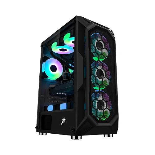 Корпус 1Stplayer FireBase X6, Midi Tower, ATX, Black, 2x3.5"/2x2.5", 2xUSB2.0, USB3.0