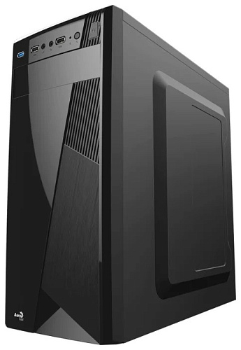 Корпус AeroCool CS-1101 w/500w, Midi Tower, ATX, Black, 1x5.25"/5x3.5"/3x2.5", 2xUSB