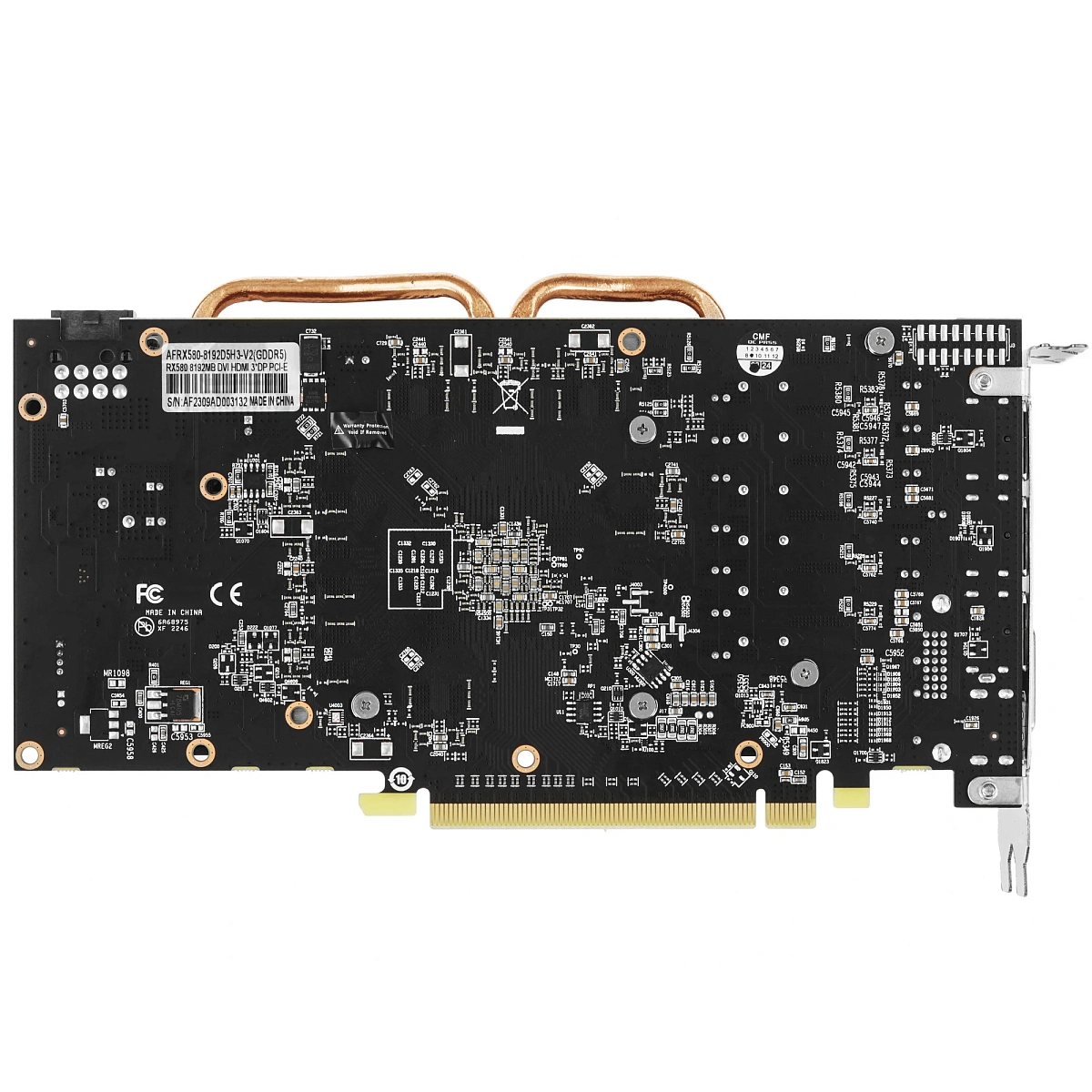 Radeon RX580, Afox V2, 1244MHz/7000MHz, 256bit, 8GB GDDR5, HDMI, 3xDP