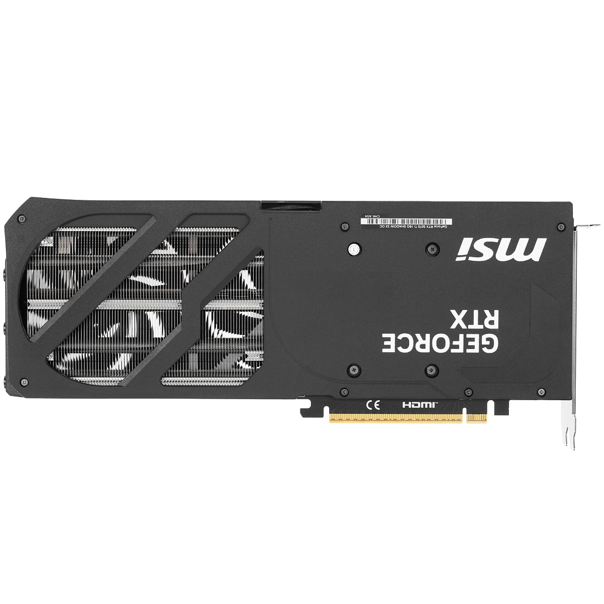 Видеокарта MSI GeForce RTX 5070 Ti 16G SHADOW 3X OC, 16Gb GDDR7 256-bit 1xHDMI 3xDP