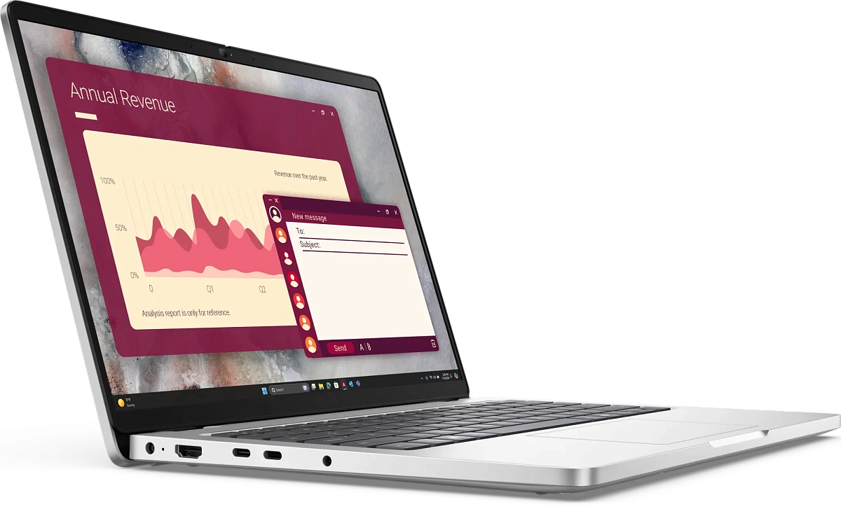 Ноутбук Dell Pro 14 PC14250, Core Ultra 7 255U/14"FHD+/32GB/512GB/Intel Graphics/LAN/W11Pro