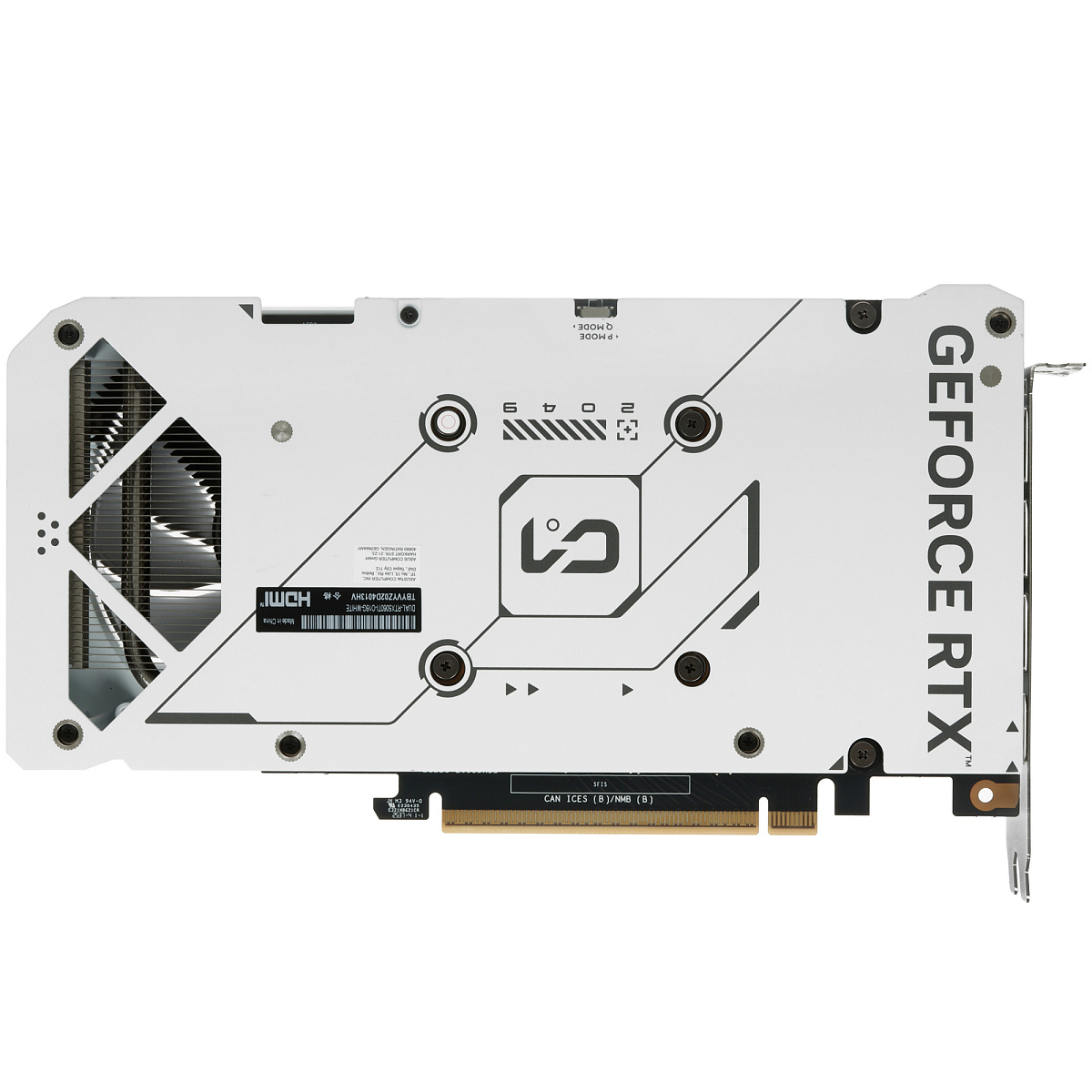Видеокарта ASUS GeForce DUAL RTX5060 Ti White OC Edition, 16GB GDDR7 DUAL-RTX5060TI-O16G-WHITE