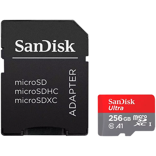 SanDisk Ultra microSDXC 256GB + SD Adapter 150MB/s A1 Class 10 UHS-I
