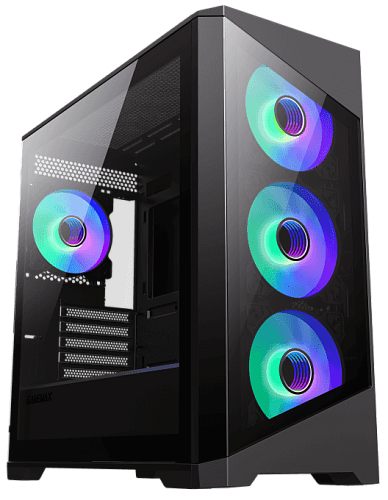 Корпус GameMax Destroyer TGB, Midi Tower, m-ATX, Black, 2x3.5"/3x2.5", 2xUSB2.0, USB3.0