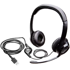 Гарнитура Logitech H390 (USB, элементы управления на кабеле, кабель 2.33м) (M/N: A00146)