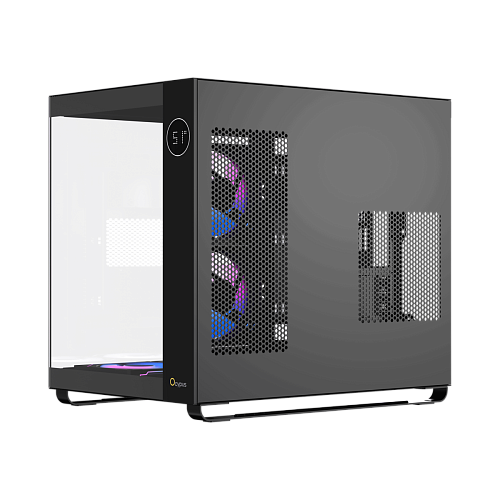 Корпус Ocypus Iota C70 BK ARGB ATX/mATX/mITX 2xUSB, Type-C, Предустановлены 6 вентиляторов с ARGB подсветкой, Черный, Iota-C70-BKD600XX-GL