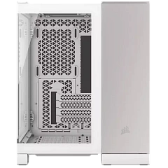 CORSAIR 2500X Micro ATX Dual Chamber PC Case - White/Satin Gray Aluminum