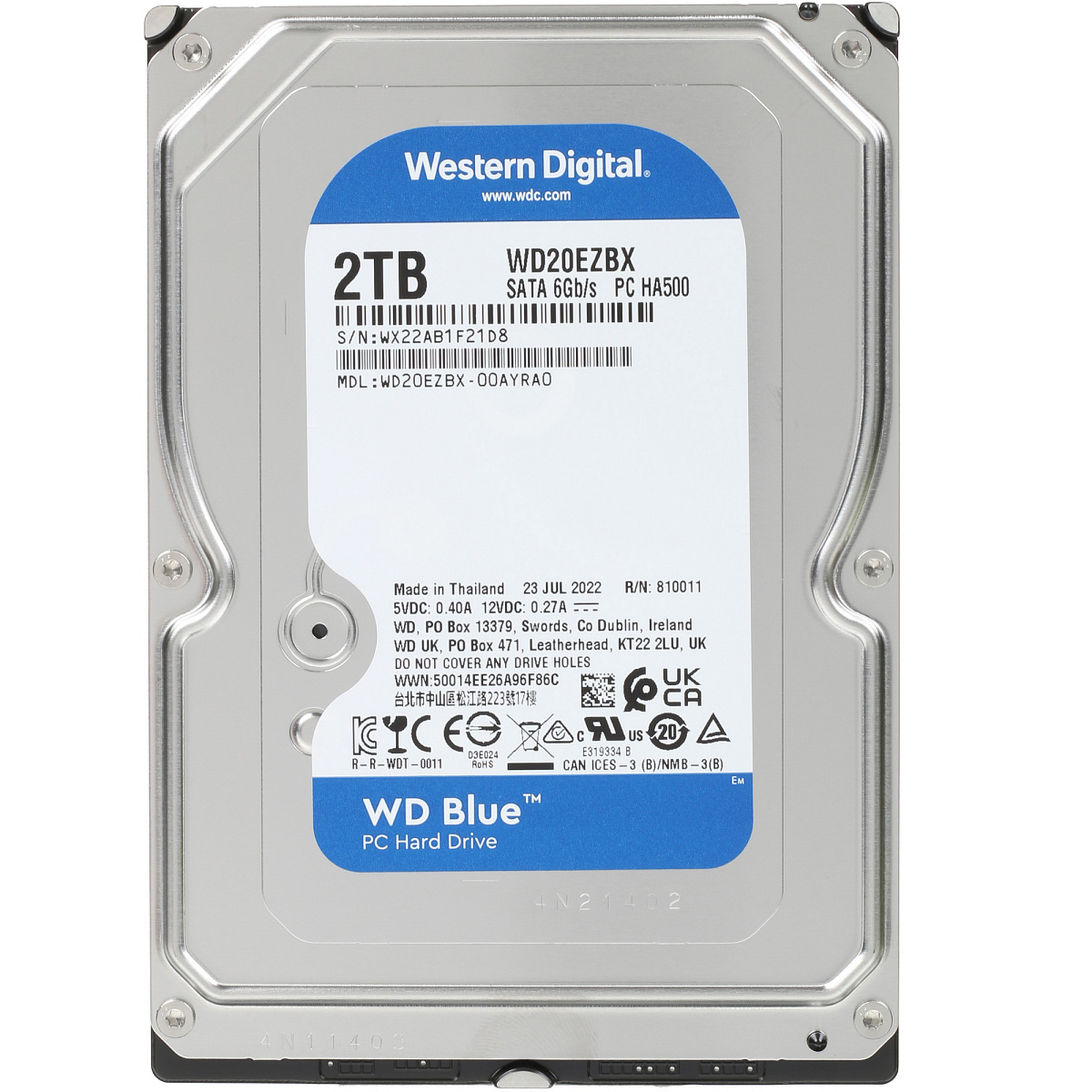 HDD 2TB WD Blue, 3.5", 7200rpm, SATA III, 256MB