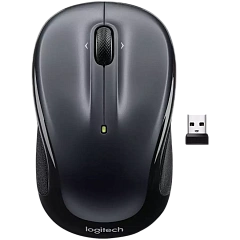 Мышь беспроводная Logitech M325 Dark Silver (темно-серая, оптическая, 1000dpi, 2.4 GHz/USB-ресивер (Logitech Unifying®), 5 кнопок (горизонтальная прокрутка), 1 батарея типа AA)