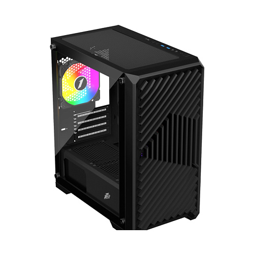 Корпус 1Stplayer Trilobite T5, Mini Tower, m-ATX, Black, 2x3.5"/1x2.5", 3xUSB, RGB