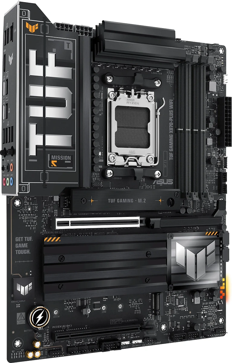 Матплата Asus TUF Gaming X870-Plus WiFi, AM5, ATX, 4DDR-5, 2xPCIx16, 4SATA, 4xM.2, HDMI, 13USB