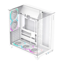 Корпус GameMax Infinity Pro WH, Midi Tower, ATX, White, 3x2.5"/1x3.5", USB3.0, USB-C, RGB