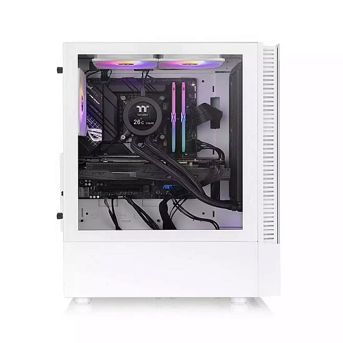 Корпус Thermaltake View 200 TG ARGB, Midi Tower, ATX, White, 2x3.5"/2x2.5", 2xUSB3.0