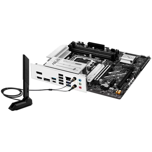 ASUS Main Board Desktop LGA1851 Intel B860 Chipset 4 x DIMM slots, max. 256GB, DDR5 2 x DisplayPort 1 x HDMI 1 x Wi-Fi module 2 x M.2 slots 4 x SATA micro-ATX Form Factor