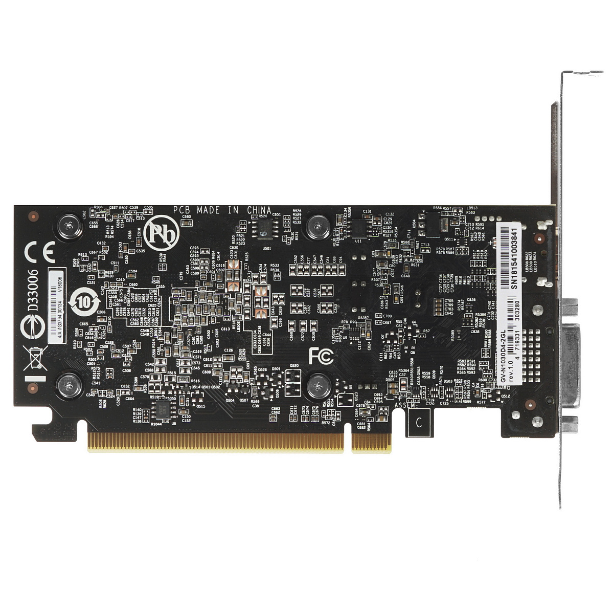 Видеокарта Gigabyte (GV-N1030D4-2GL) GT1030 Low Profile 2G DDR4