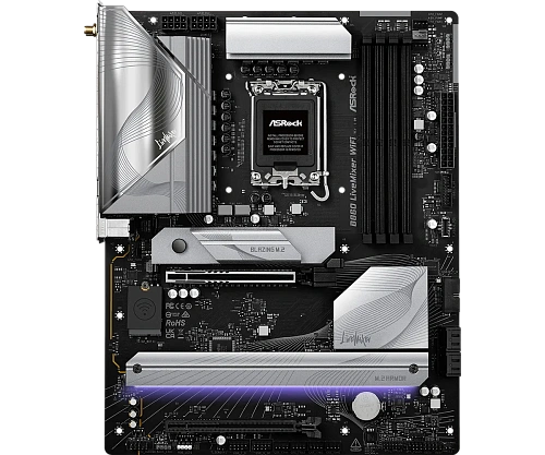 Материнская плата ASRock B860 LIVEMIXER WIFI LGA1851 4xDDR5 4xSATA 3xM.2 1xHDMI 1xThunderbolt4 1xPCIe5x16.0 1xPCIe4.0x16 Wi-Fi ATX