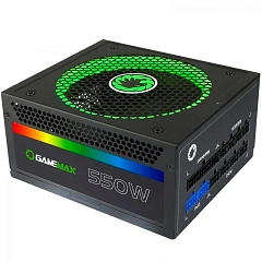 БП ATX 550W GameMax RGB-550, Gold, 24+4/20+4+8/24+8, 14cm, 2x6+2p PCI-E