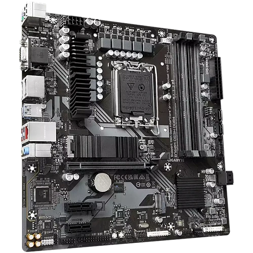 GIGABYTE Mainboard Desktop B760M DS3H DDR4 (LGA1700, 4x DDR4, 1xD-Sub, 1xHDMI, 2xDP, 2.5GLAN, 1x PCI Express x16 4.0, 2x PCI Express x1 3.0, 2xM.2, 4xSATA3, 1x USB Type-C, 5x USB 3.2 Gen1, 6x USB 2.0/1.1) mATX