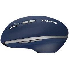 CANYON MW-21, 2.4 GHz  Wireless mouse ,with 7 buttons, DPI 800/1200/1600, Battery: AAA*2pcs,Blue,72*117*41mm, 0.075kg