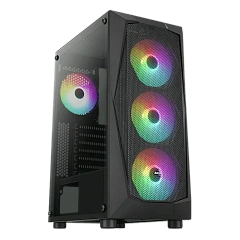 Корпус AeroCool Falcon-G-BK-v1, Midi Tower, ATX, Black, 2x3.5"/1x2.5", USB, 2xUSB3.0