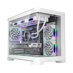 Корпус 1Stplayer UVIEV UV6, Midi Tower, m-ATX, m-ITX, White, 2x3.5"/3x2.5", 2xUSB3.0