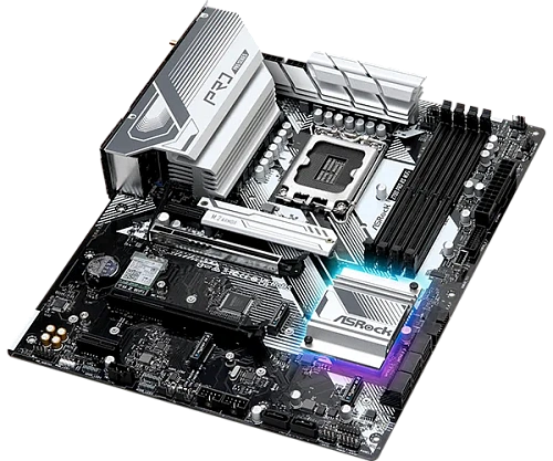 Матплата ASRock Z790 Pro RS WiFi, iZ790, S1700, ATX, 4DDR-5, 8SATA, 2xPCI-Ex16, 4xM.2, HDMI,DP,17USB